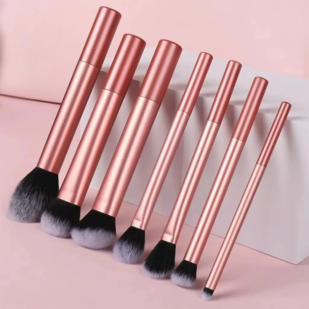 7/8pcs Makeup Brush Kit Soft Synthetic Hair Make Up Brushes Foundation Blush Eyeshadow Cosmetic Makeup Tools — image 6