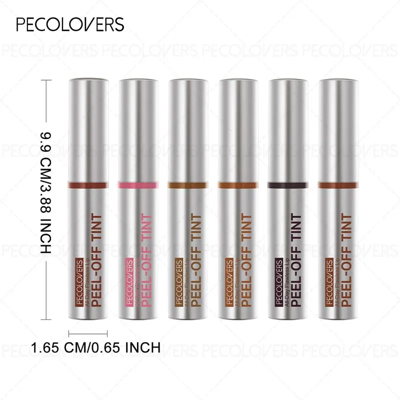 6pcs Peel Off Lip Stain Tear-Off Liquid Lipstick Long-Lasting Waterproof Non-Stick Cup Matte Finish Fade-Resistant Lip Tint — image 3