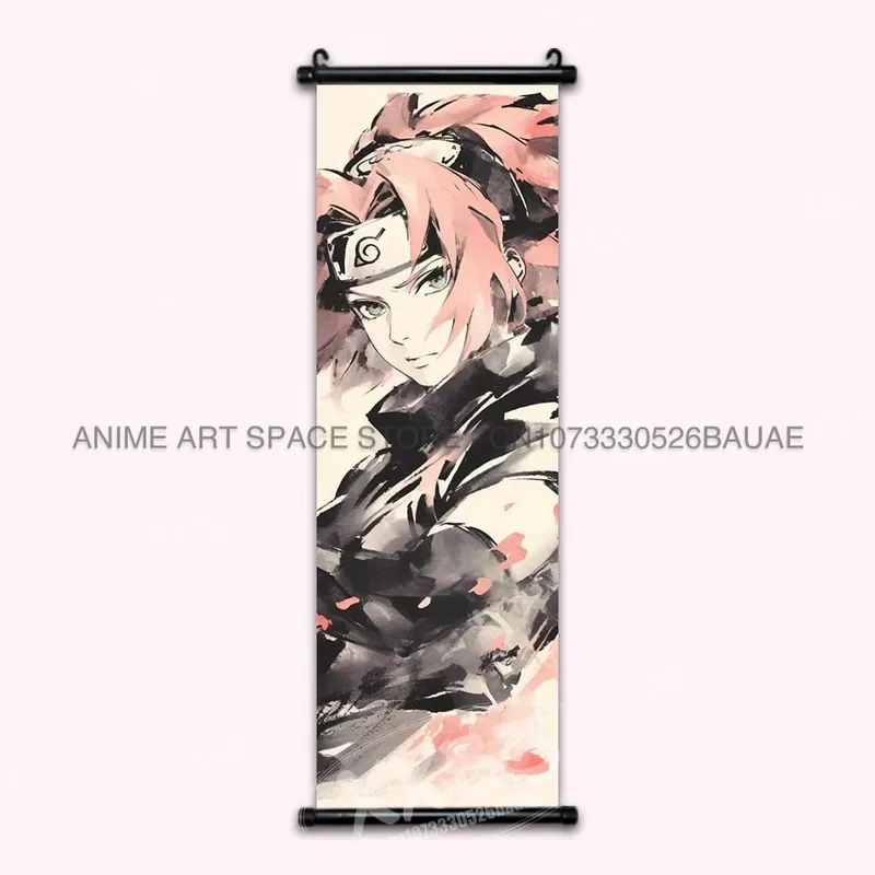 Anime Naruto Hanging Painting Hatake Kakashi Wall Art Scrolls Picture Uchiha Sasuke Home Decor Canvas Poster Haruno Sakura Mural — image 10