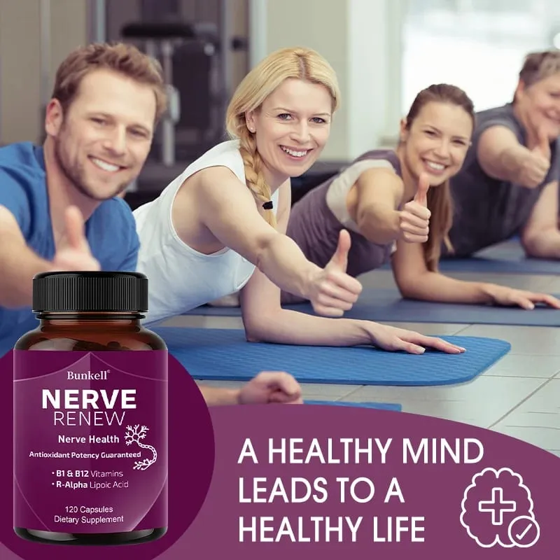 Nerve Support Supplements - Supports Healthy Nerve Function Blood Flow Circulation Antioxidant 120 Capsules