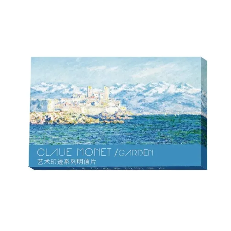 30 Sheets/Set Claude Monet Oil Painting Postcard Vintage Monet Garden Art Painting Greeting Message Cards Student Gift