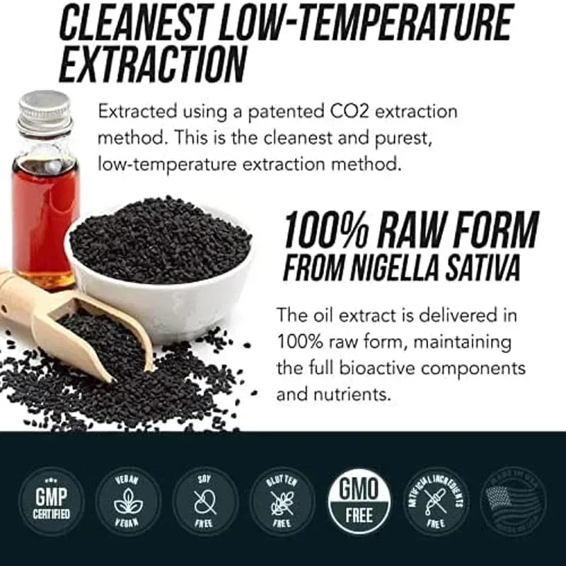 Black Cumin Seed Oil - Supports Immune Cardiovascular Hair Skin Digestive & Respiratory Health Promoting Overall Well-being — image 6