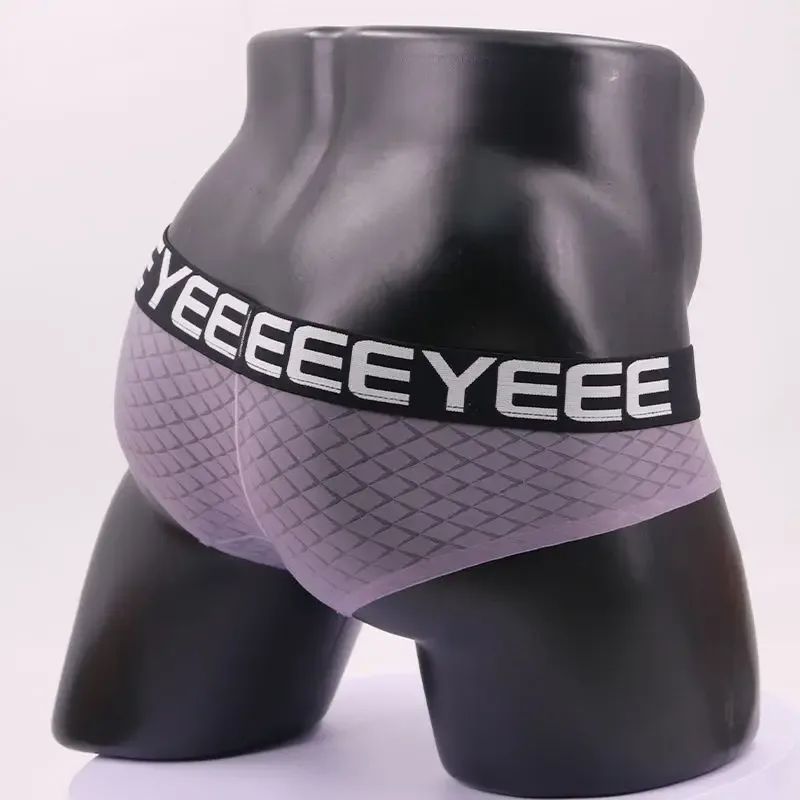 Sexy Männer Unterwäsche Eis Seide Raute Ultra-dünne Transparente Weiche Mann Slips Hüfte Heben Atmungsaktive Elastische Herren Höschen niedrige Taille — image 6
