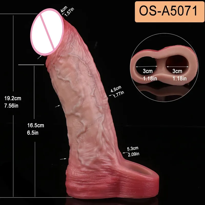 Close Head Realistische Penishülle Sexspielzeug für Männer Verzögerung der Ejakulation Dick Extender für Paare Sex Vergnügen Sexshop — image 11