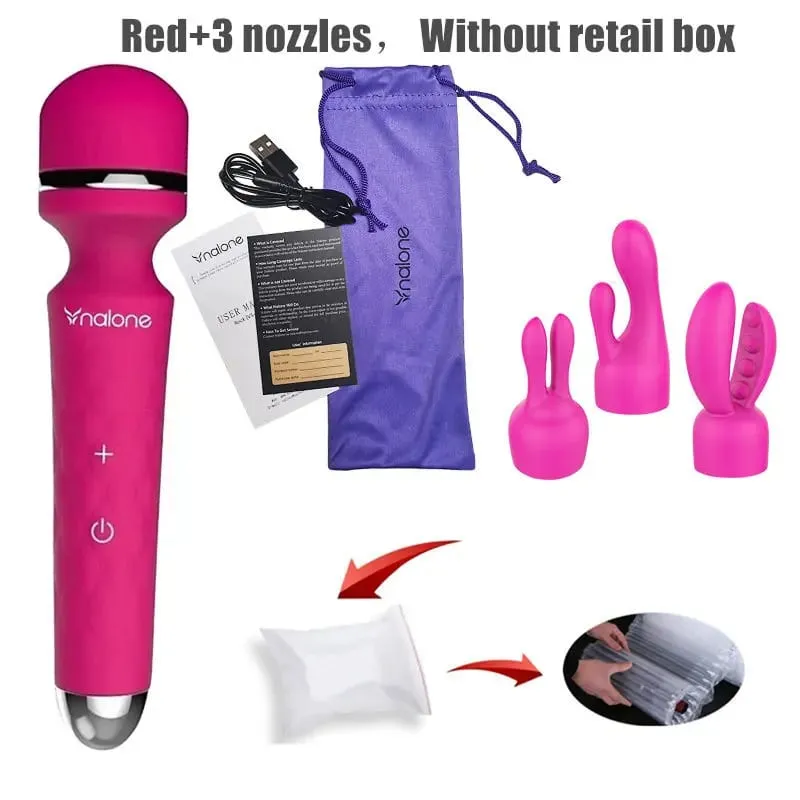 Nalone Rock Powerful Clitoris Vibrator USB Recharge Magic Wand AV Vibrator Massager Sexual Product Erotic Sex Toys for Women — image 13