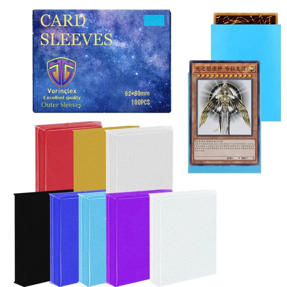 100 PCS 62×89mm Japanese Size Protective Sleeves for YGO Card Game Cards Frosted Card Sleeves Cover for Sports Cards — image 1
