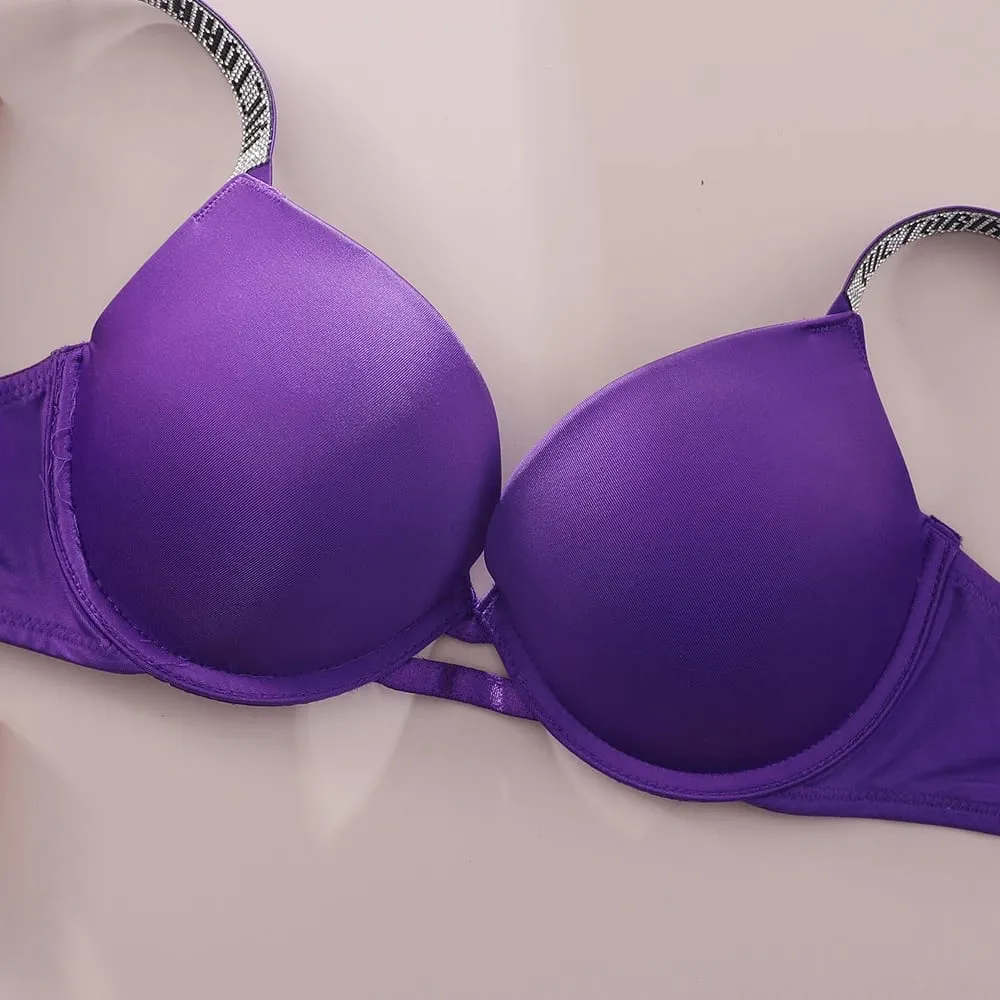 Ny Push Up Shapewear Justerbar, polstret, samlet V-blonde lingerisæt BH og trusse Sexet BH og trussesæt til kvinder Komfortabel — image 4