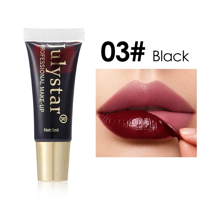 6-color Peel Off Lip Gloss Waterproof Long-lasting Black Red Tear-off Lipstick Liquid Non-stick Cup Moisturizer Lip Stain Makeup