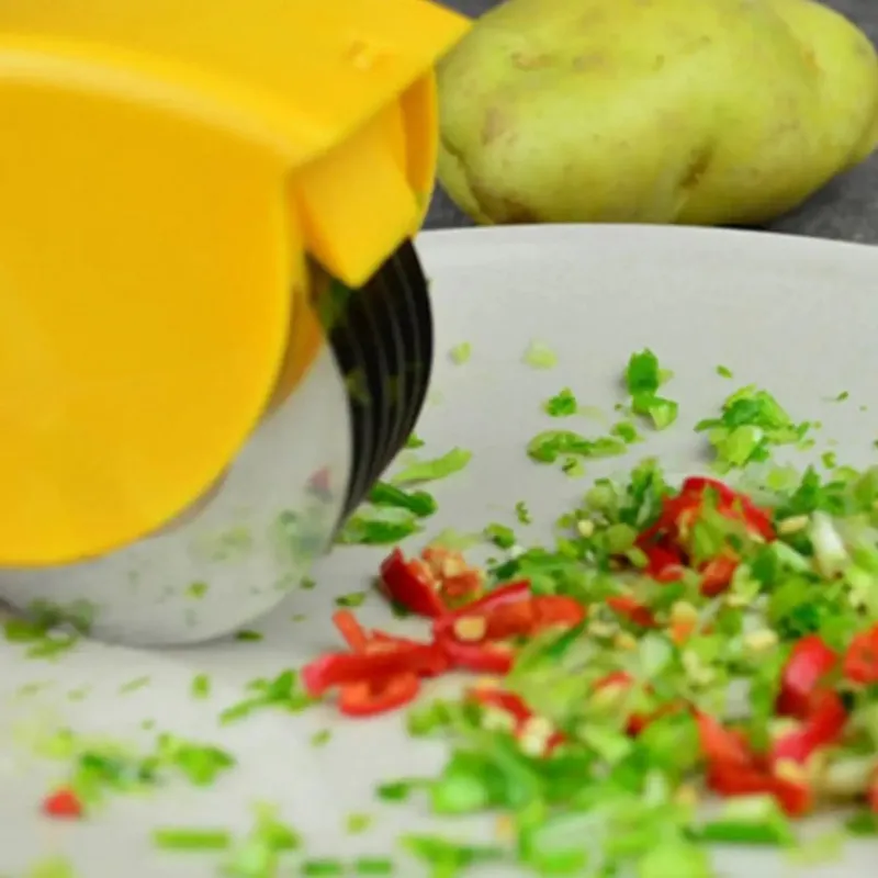 1pc- Creative Hopper Kitchen Cut Onion Garlic Cutter Wire Cutter Vegetable Cutter Kitchen Accessories Gadgets — image 2