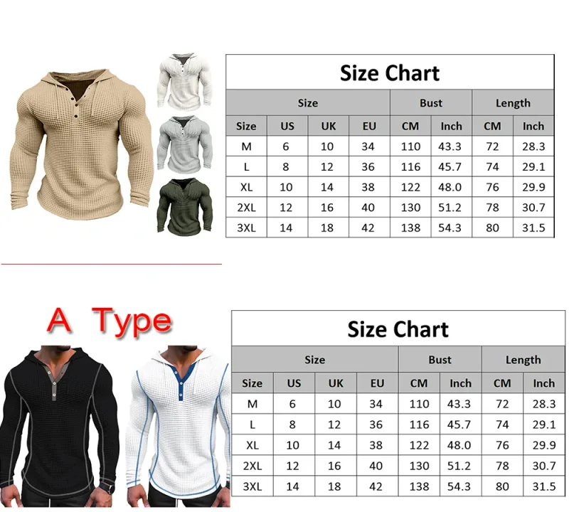 Spring Solid Color Slim Fit Long Sleeved T-shirt Men's Hooded Breathable Sports Top Waffle Cotton Casual Long Sleeved Shirt