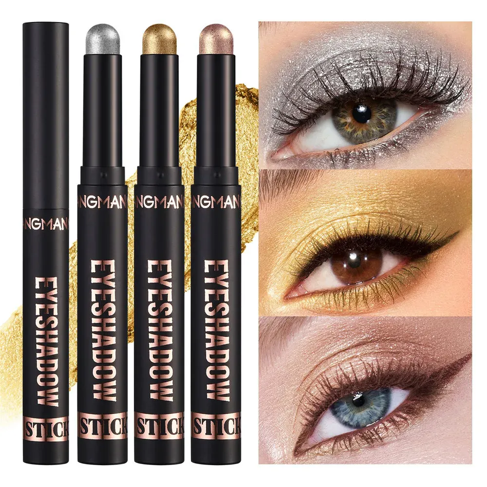 1PC Waterproof Pearlescent Eyeshadow Pencil Stick 8 Colors Lasting Glitter Shimmer Eye Shadow Highlighter Pen Eyes Makeup Tools — image 2