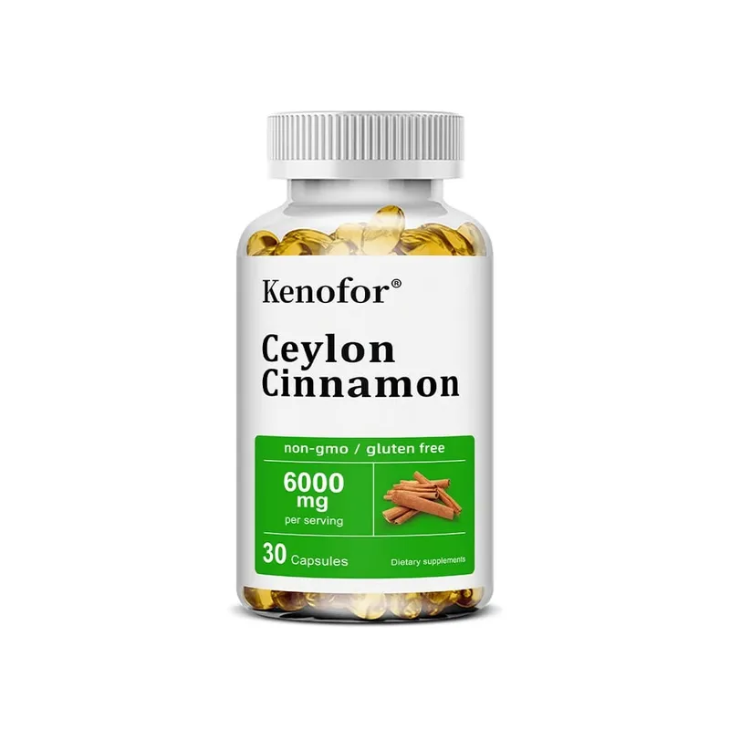Ceylon Cinnamon Supplement 6000mg - Energy & Heart Health Support Antioxidant Non-GMO & Gluten Free - 30/60/120 Capsules