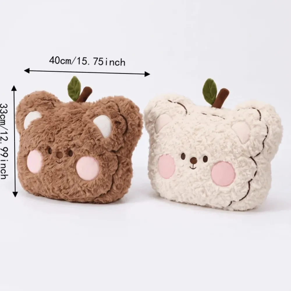 Seat Companion Lembut Kerinting Fluff Bear Bantal Blush Pipi Kusyen Sofa Comel Bantal Boneka Haiwan Comel Hiasan Rumah — image 7