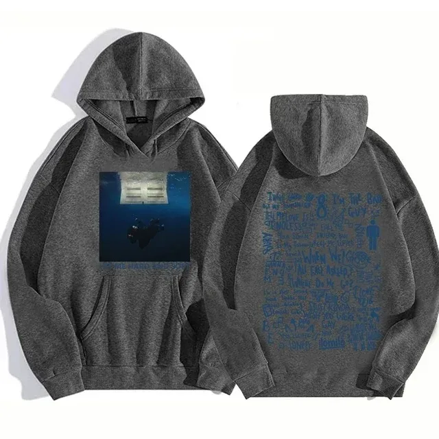 Hit Me Hard and Soft Tour 連帽衫 Billie 套頭衫男款歌手圖案印花秋冬抓絨運動衫適合粉絲 — image 10