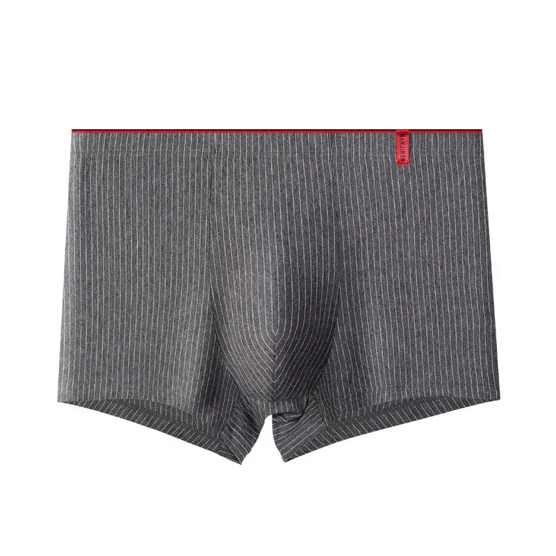 4Pcs Men's Cotton Boxer Shorts High Elastic Male Boxer Underwear Head Underpants Youth Middle-Aged Men's Boxer — image 13