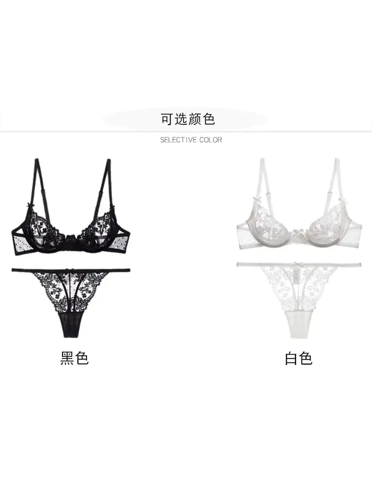 Bralette Renda Eropah Sarung Set Bra Tanpa Wayar Modish Cawan Nipis Anti-Kendur Bernafas untuk Cuaca Lembap & Keyakinan Sederhana — image 4