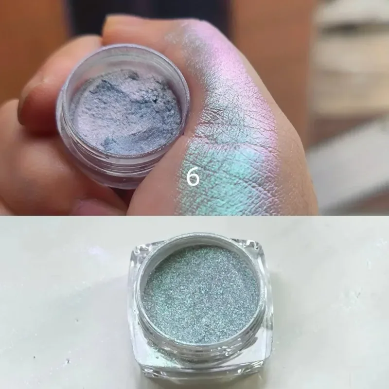 Glitter Eyeshadow Powder Long Lasting Chrome Chameleon Holographic Eyeshadow Powder Pigment Eye Makeup For Women Cosmetic — image 10