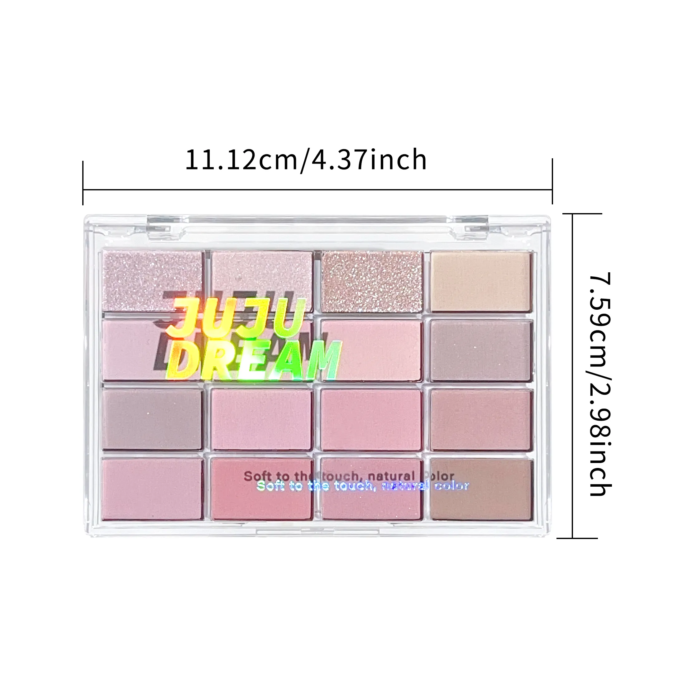16-Color Eyeshadow Palette Matte & Shimmer – Nude Earth Tones Silky Blendable Texture Korean Style Natural Eye Makeup Look — image 7