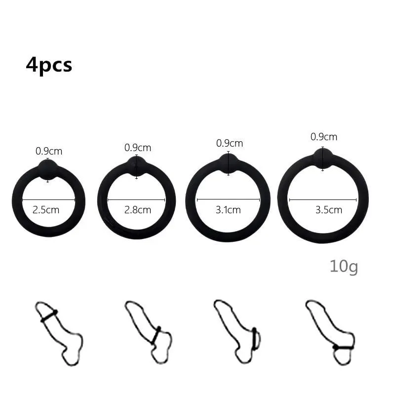 Super Soft Silicone Penis Ring Delay Ejaculation Ball Scrotum Stretcher Triple Cock Ring Cockring BDSM Sex Toys for Men — image 7