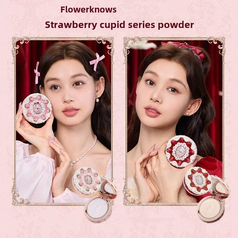 Strawberry Cupid Makeup Gif Box Eyeshadow Liquid Cheeks Red Lips Clay Powder 9pcs/ set — image 4