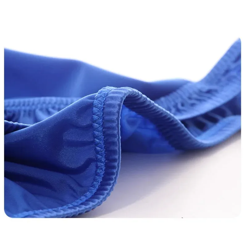 Glossy Mens Sexy Briefs Ice Silk Underwear Low Rise Silky Male U Convex Pouch Underpants Breathable Man Bikini Panties Smooth