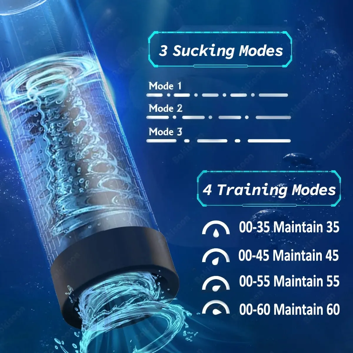 Automatic Penis Water Pump Electric Penis Pump IPX7 Masturbator Penis Extender Dick Enlarger for Penis Trainer Sex Toys for Men