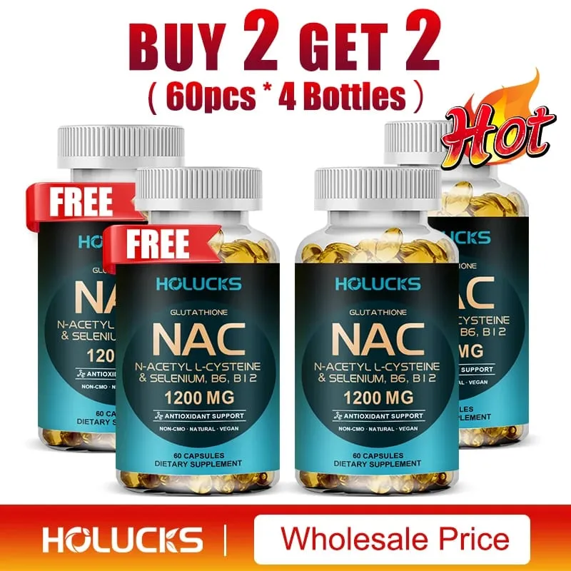 NAC Capsules 1200mg-สนับสนุนสุขภาพผิวพลังงานมือถือสารต้านอนุมูลอิสระDetoxเพิ่มภูมิคุ้มกันปรับปรุงการย่อยอาหาร — image 10