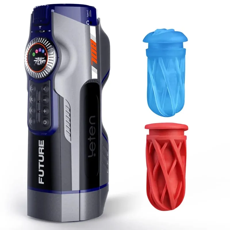 Leten 708-III Quiet Vibrator Heating Moaning USB Charging Automatic Telescopic Male Masturbation Vagina Pussy Sex Toys for Men
