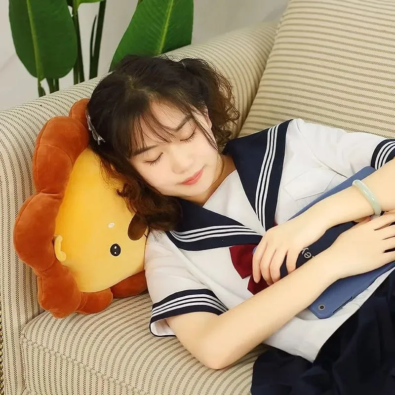 Cute Throw Pillows Crab Whale Goose Lion Pillow Comfortable Room Sofa Car Bed Office Headboard Cushion Doll Back Plush Toy Gift — image 4