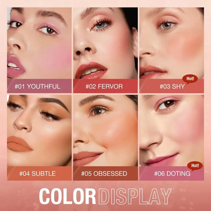 O.TWO.O 2pcs Makeup Set Multi Lipstick Blush Stick Face Primer Makeup Base Oil-Control Waterproof Lightweight Makeup for Women — image 3