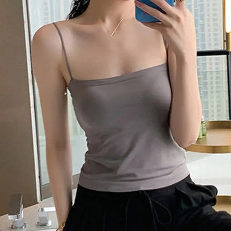 Women's Solid Color Seamless Suspender Breast Wrapped One-piece Breast Pad Strapless Beautiful Back Bottom Layer Inner Vest — image 4