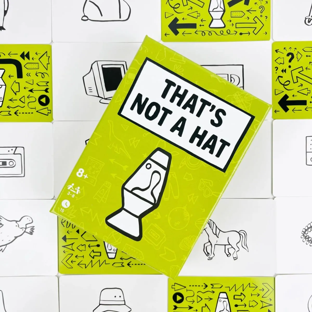 That’s Not a Hat Board Game Happy Party Game Set with Basic and Extended Card for 3-8 Players All Ages-Fun Bluffing & Memory