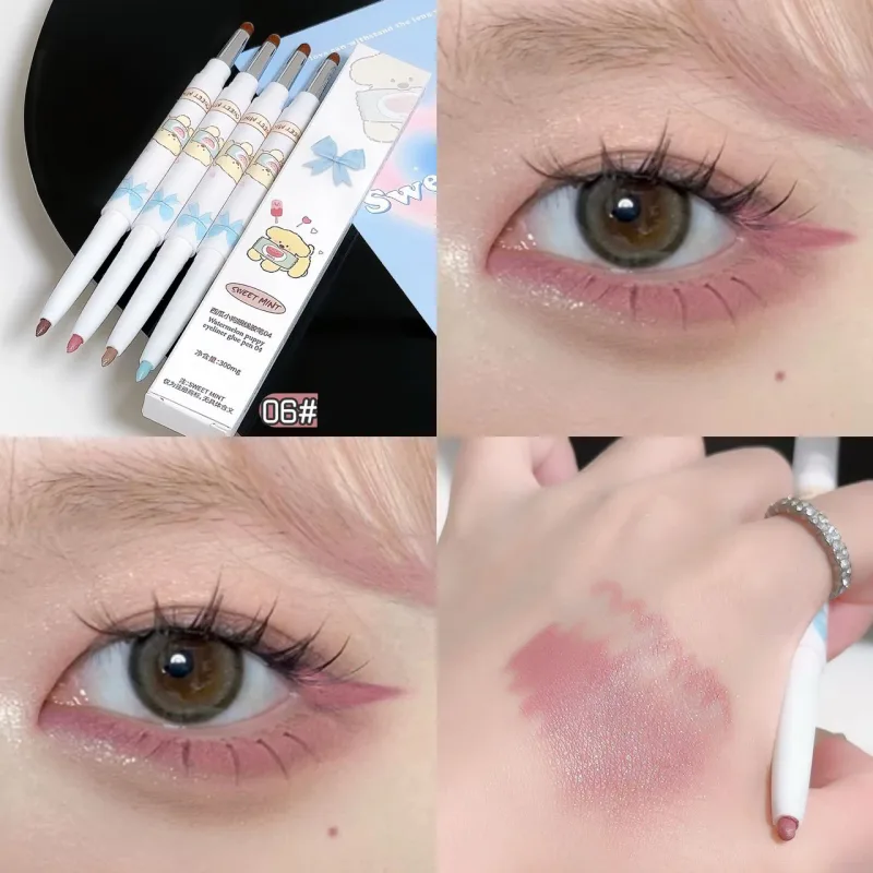 Silky Eye Liner Pencil Lying Silkworm Shadow Pen Natural Matte Green Pink Eyeliner Gel Easy To Color Waterproof Eye Make Up Tool
