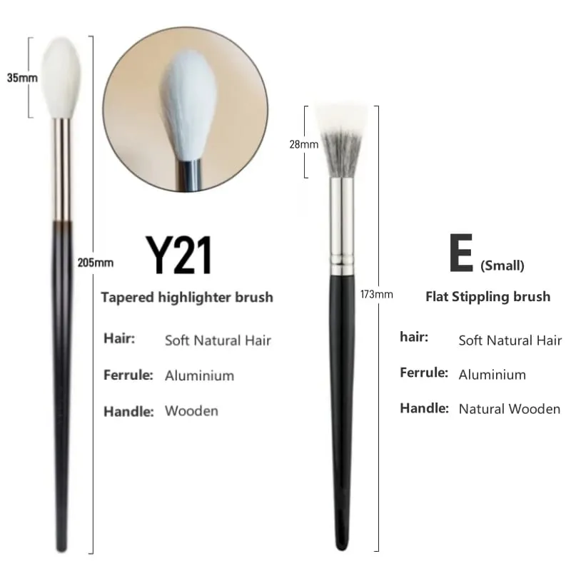 Tapered Highlighter Makeup Brushes Natural Goat Hair High Quality Face Blender Contour Make Up Brush Tools — image 23