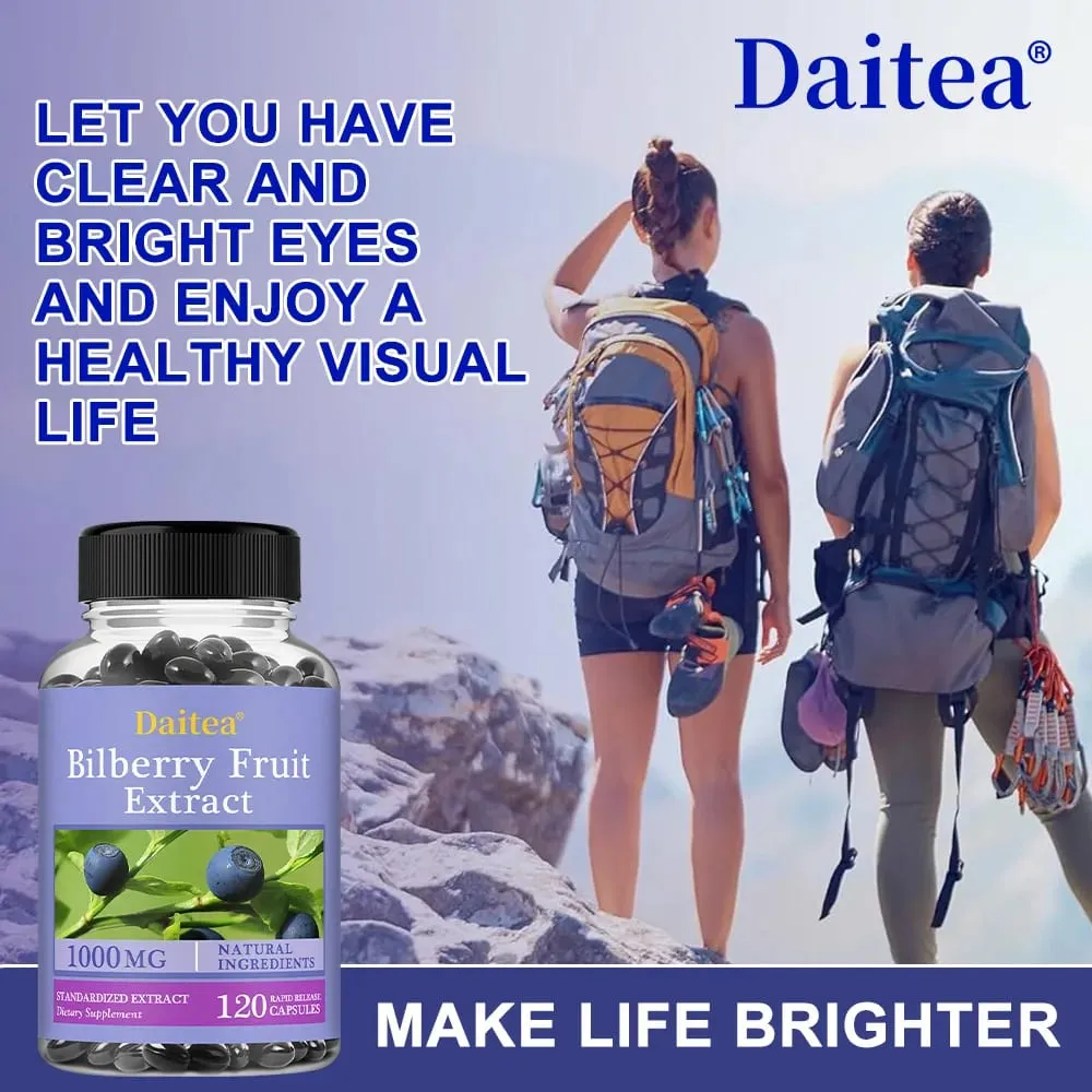 Bilberry Extract-Eye Health Supplement Supports Vision Brightens Eyes Nourishes Eyes Enhances Vision Health Dietary Supplement