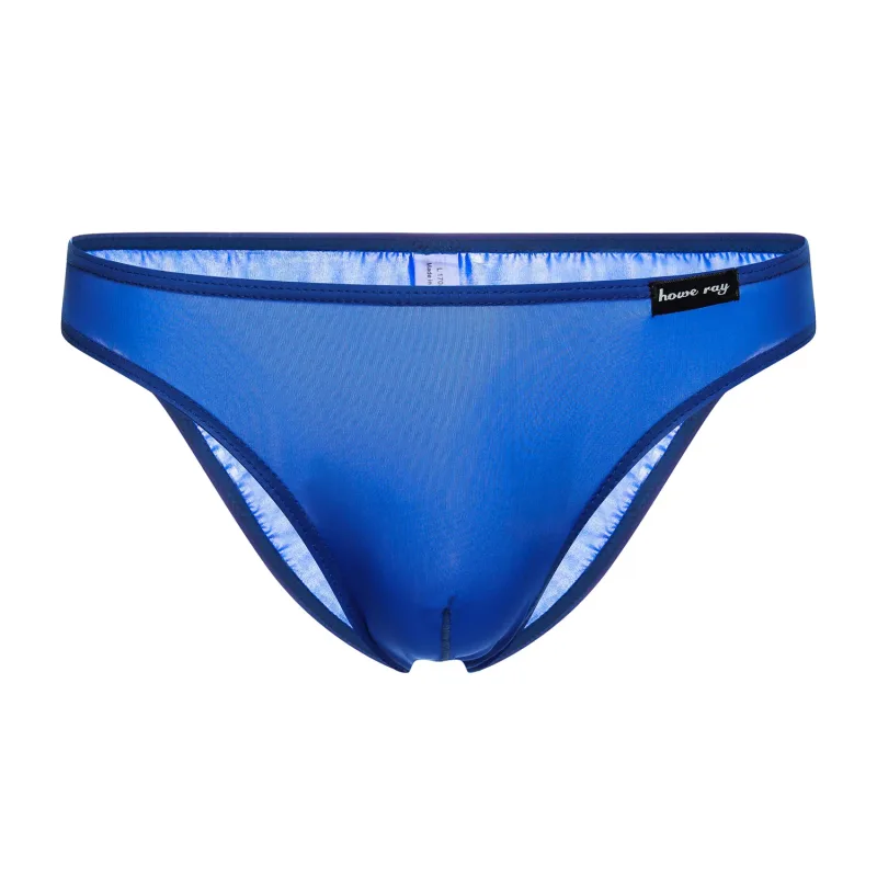 Ice Silk Seamless Briefs Man Bulge Pouch Underwear Sexy Translucent Panties Male Breathable Comfy Underpants Summer Lingerie