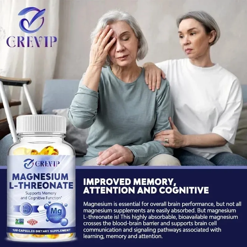 Magnesium L-Threonate - Improve Memory Cognition Stress Relief and Sleep Quality — image 3