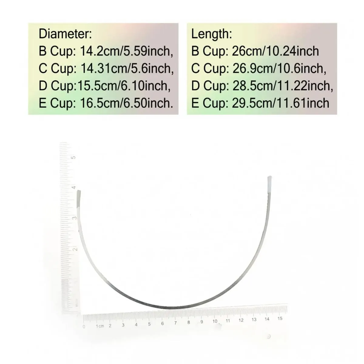 Underwire Bra Replacement Stainless Steel Insert for Full Cup Bras and Plus Size Open Cup Bra for Handmade Lingerie — image 4