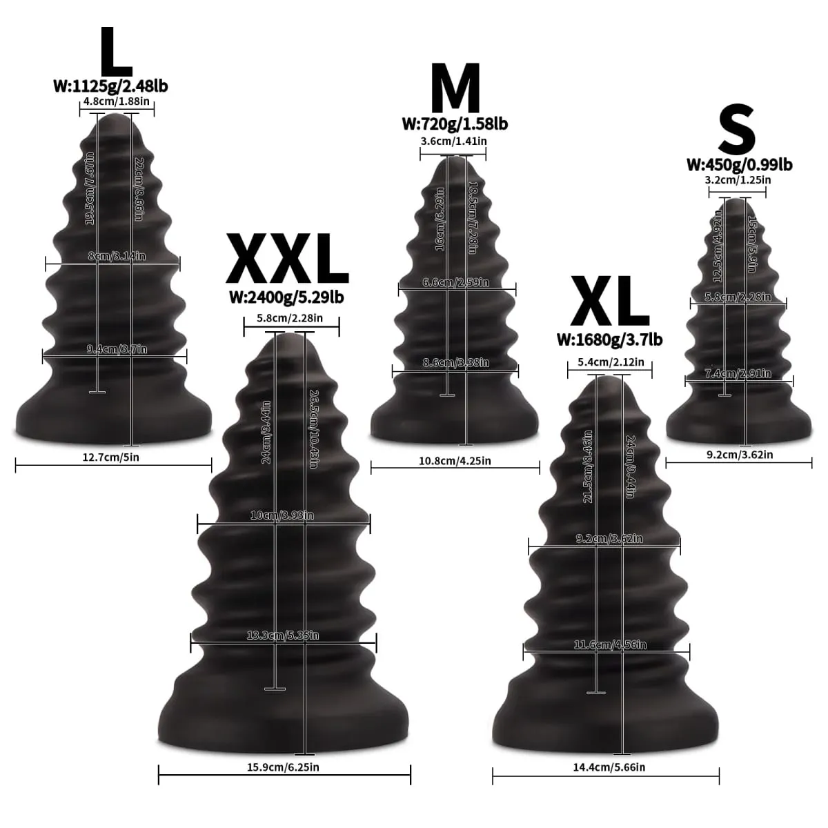 Huge Anal Plug Anal Training Dilator Big Dildo Ass Long Screw Butt Plug Large Gay Sex Toy for Women Men Prostate Massage 18 — image 2