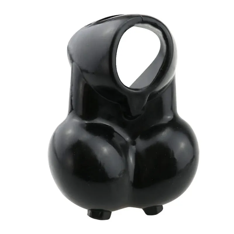 TPE Squeeze Ball testikelsæk Enhancer Cock Sleeve Penis Ring Pung Pouch Erektion Forsinkelse Ejakulation Voksen Sexlegetøj til mænd — image 1
