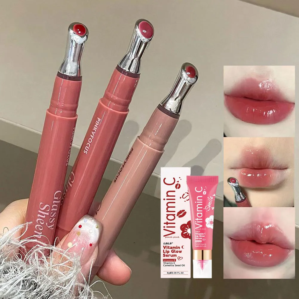 Lip Gloss Vitamin E Lip Serum Hydrating & Plumping Tinted Lip Gloss Moisturizing Lip Balm For Glossy Sheer Smooth Lips — image 1