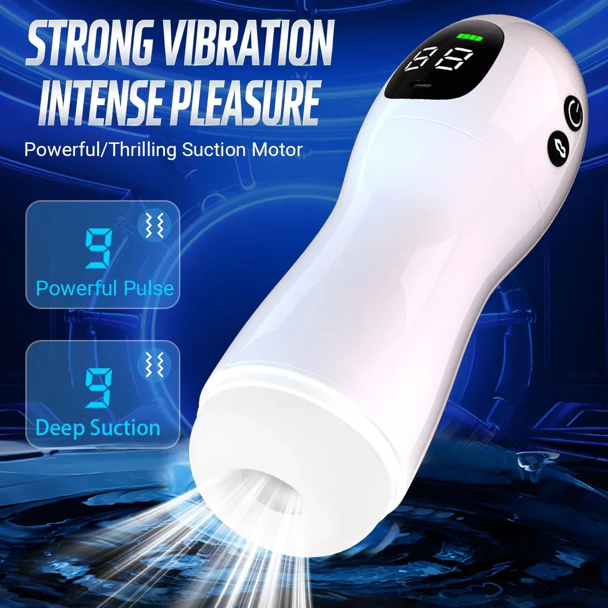 LED Automatische Vagina Cup Blowjob Maschine Echte Vagina 9 Saugen Vibrations Modi Oral Masturbatio Sex Spielzeug Für Männer — image 2