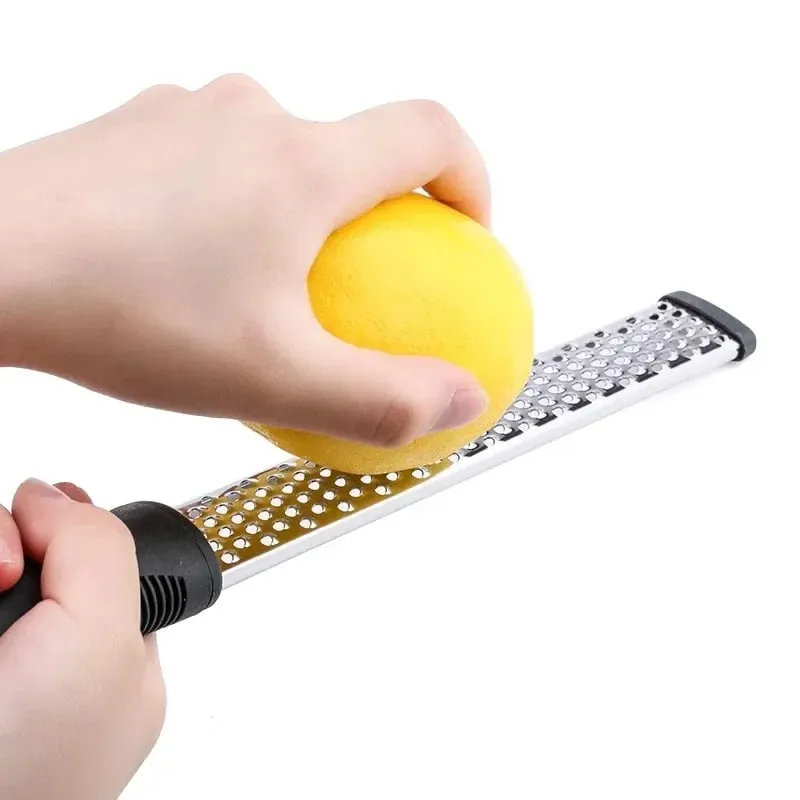 Stainless Steel Manual Grater for Cheese Lemon Vegetable Potato with Non Slip Handle Sharp Kitchen Tool