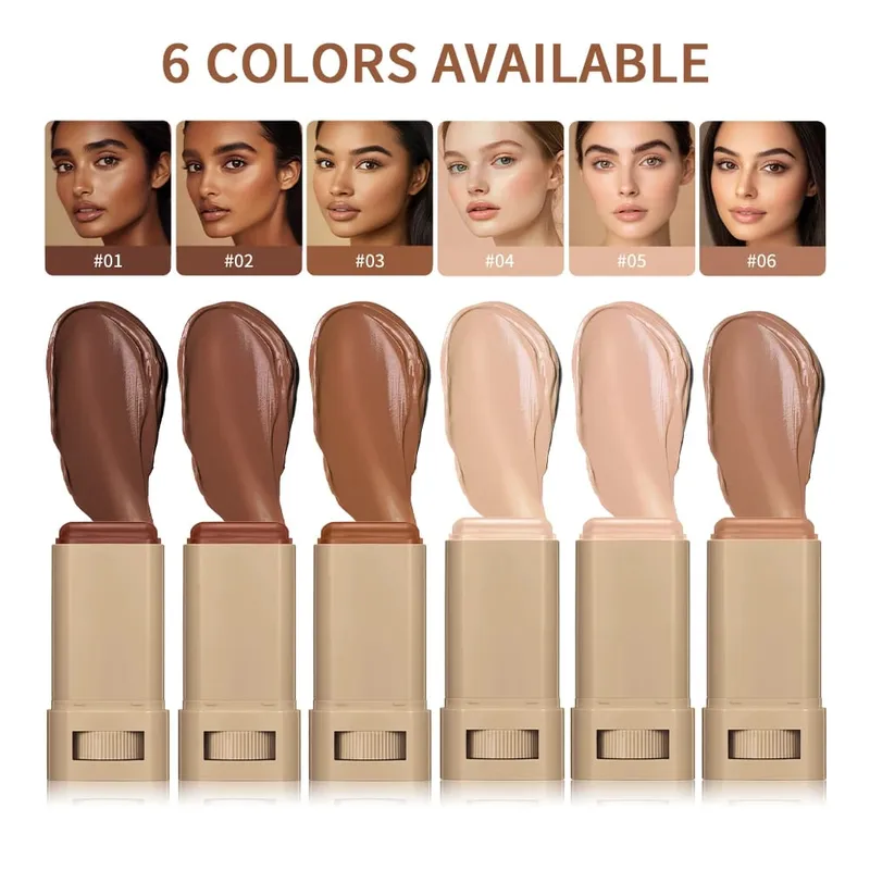 2pcs Foundation Tint Stick & Setting Powder Cosmetics Kit Coverage Even Skin Long Lasting Oil Control Matte Makeup Kit — image 4