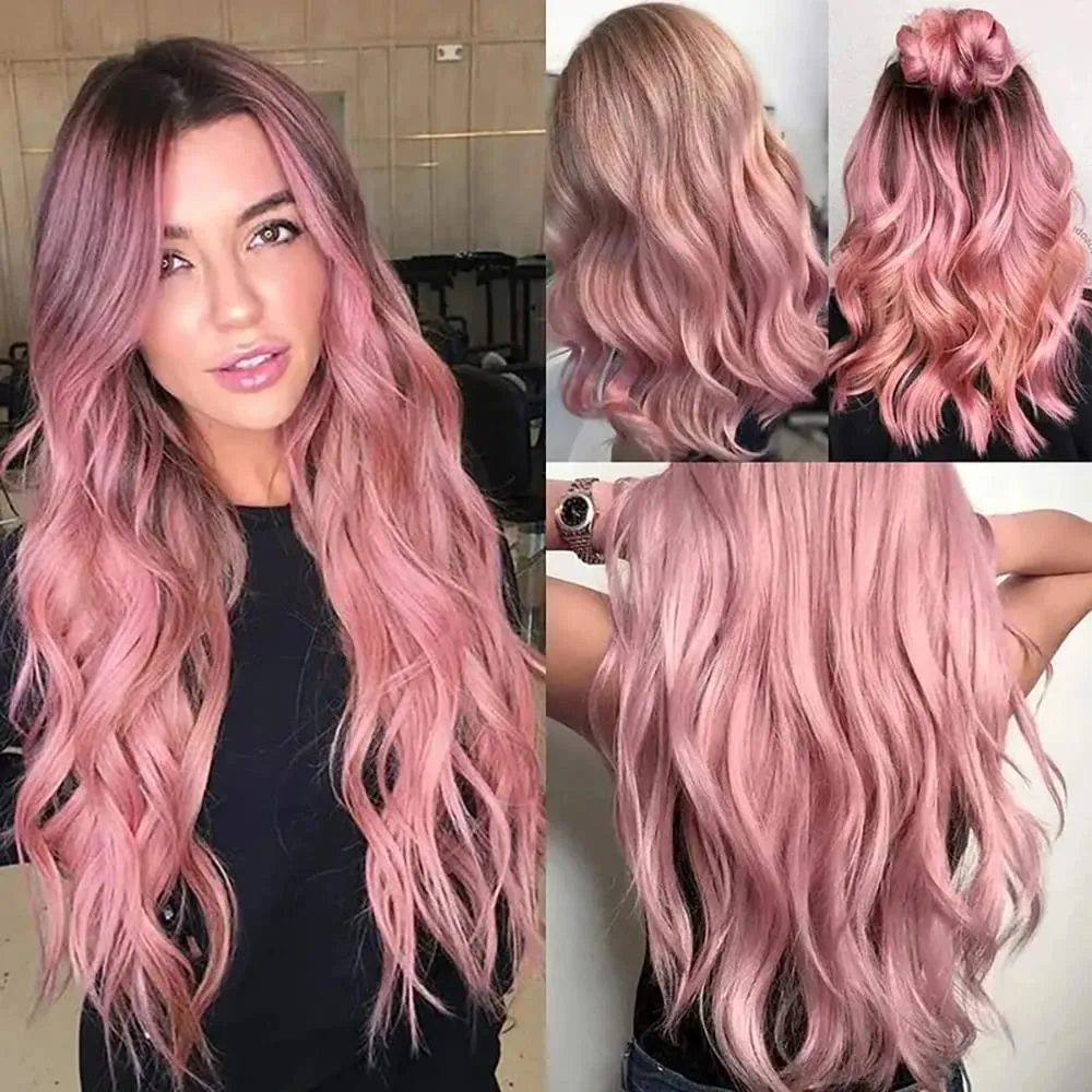 22 inches Colored Party Highlights Clip in Hair Extensions for Girls Multi-colors Straight Hair Synthetic Hairpieces — image 2