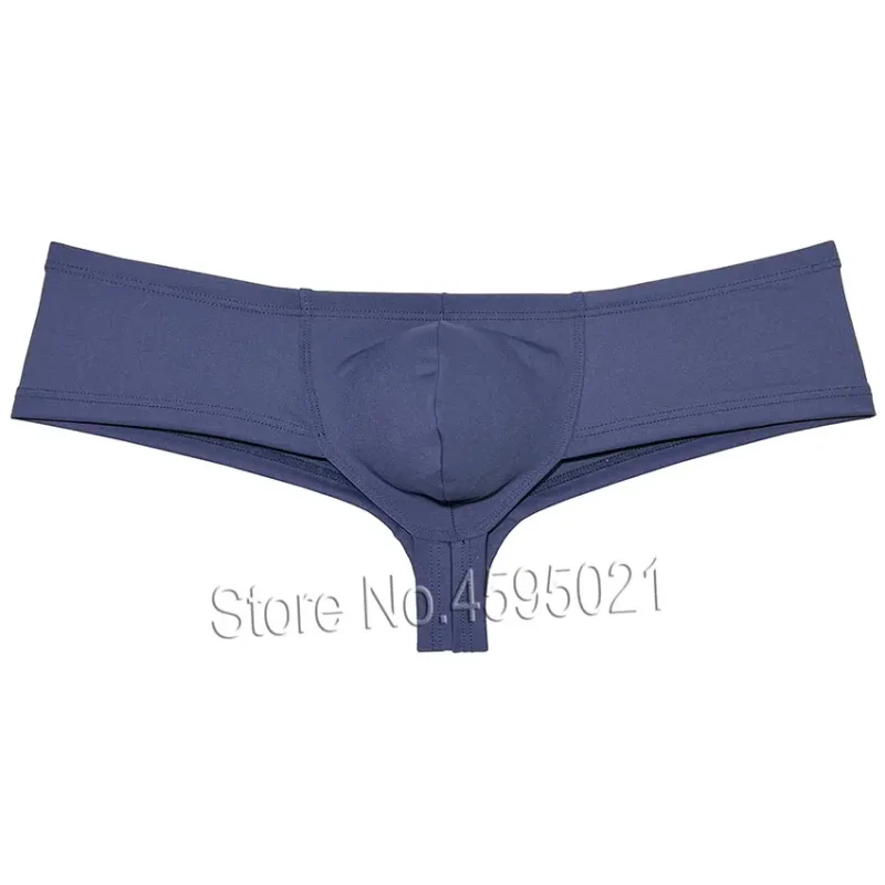 Cheeky Men's Micro Boxer Brief Brazilian Underwear Male Bikini Lingerie Beach Shorts Curvy Pouch Silky Low Rise High Leg Undies