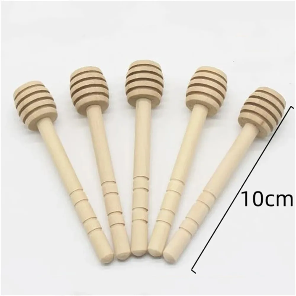 100pcs Wood Honey Dipper Stick Server for Honey Jar Dispense Drizzle Honey — image 8
