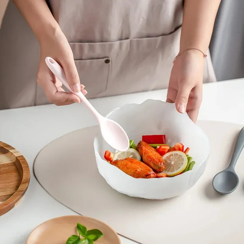 3pcs Silicone Spoon Mixing Soup Spoons Kitchen Mixing Ladle Cooking Utensils Kitchenware Tool for Stirring and Serving — image 6