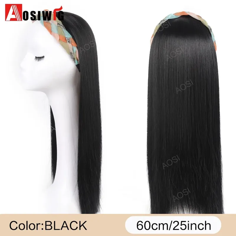 Synthetic Long Curly Half Head Style Wig Heat Resistant Hair Costume Christmas Party Cosplay Natural False Hairpieces — image 15