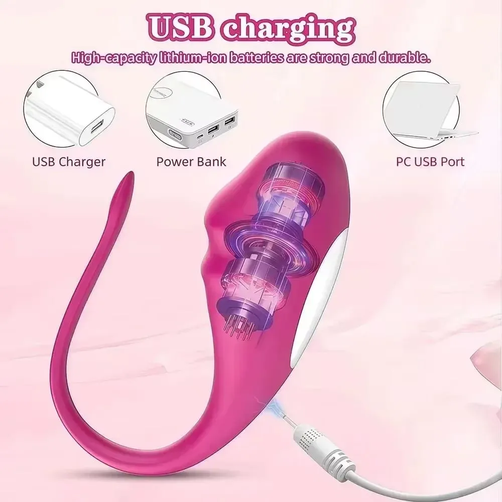 Potente vibratore per uovo di controllo dell'app indossabile Stimolatore vaginale clitorideo tipo U per coppie Massaggio Giocattolo del sesso del punto G per le donne 18+